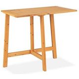 Relaxdays klaptafel - hout - rechthoekig - inklapbaar - 73 x 80 x 50 cm - opklaptafel muur - buiten