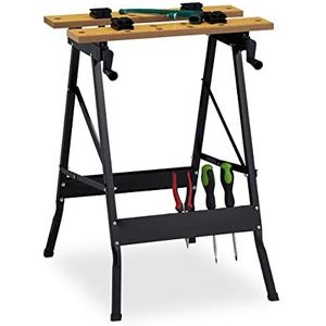 Opvouwbare Werkbank - Zwart - Staal, MDF - Maximale Draaglast 100 kg