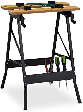 Opvouwbare Werkbank - Zwart - Staal, MDF - Maximale Draaglast 100 kg