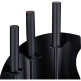 Relaxdays haardset - modern - 4-delig - staal - pook - schep - bezem - haardstel open haard