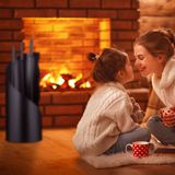 Relaxdays haardset - modern - 4-delig - staal - pook - schep - bezem - haardstel open haard