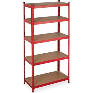 shelfplaza HOME 200x60x60 cm metalen stellingkast in verzinkt met 5 planken en 175 kg draagvermogen per plank