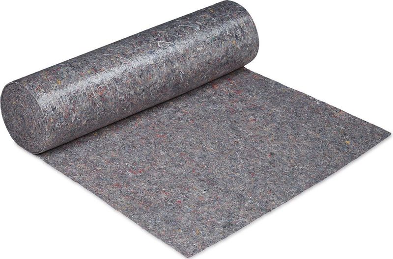 Relaxdays stucloper op rol - 1 x 50 m - antislip - waterafstotend - 200g/m² - vloerbescherming - zelfklevend - grijs