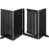 Relaxdays veiligheidshekje deur - 70 cm hoog - traphek kinderen - hondenhek trap - 4delig
