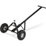 Relaxdays aanhangwagen trolley, ook voor caravans, 48x137x72 cm, luchtbanden, tot 250 kg, trekhaakkogel, staal, zwart