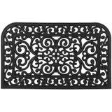 Relaxdays deurmat rubber - 45 x 75 cm - voordeur mat - antislip schoonloopmat - entreemat