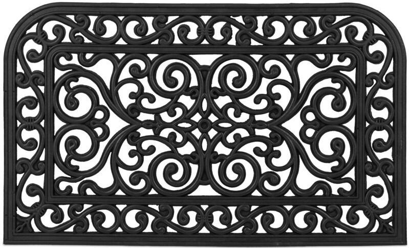 Relaxdays deurmat rubber - 45 x 75 cm - voordeur mat - antislip schoonloopmat - entreemat