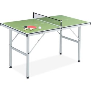 Relaxdays tafeltennistafel inklapbaar - indoor - midsize pingpongtafel - binnen - groen