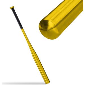 Relaxdays Honkbalknuppel, aluminium, 86,3 cm, antislip handvat, softbal, groot, rond, sport, spel, goud