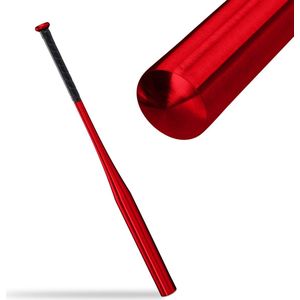 Relaxdays honkbalknuppel aluminium - rood - softbal knuppel - 34 inch - lichtgewicht