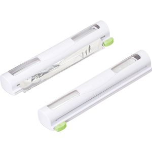 Relaxdays Foliehouder set van 2 - Magnetische Foliesnijder - Witte Foliedispenser Wand