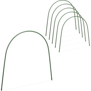 Relaxdays tunnelbogen set van 6, bogen voor tunnelkas, kweekkas buizen, HxB: 60 x 62 cm, weerbestendig, flexibel, groen