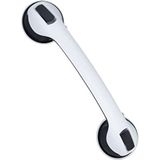 Relaxdays handgreep met zuignap - tot 70 kg - douche en bad - badkamer - wit/zwart