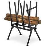 Relaxdays zaagbok - tot 400 kg - kettingzaagbok - verstelbaar - staal - hout zagen - zwart
