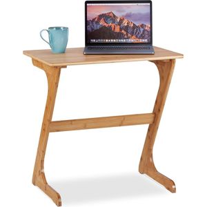Relaxdays laptoptafel bamboe - bedtafel - bijzettafel - bank - kleine koffietafel - tablet