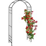 relaxdays Rosenbogen Schwarzer Rosenbogen aus Metall