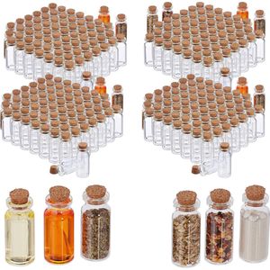 glazen flesjes met kurk - set van 288 - mini flesjes - voorraadpotjes - 10 ml