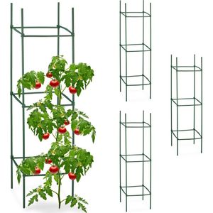 Relaxdays plantensteun klimplanten - set van 4 - klimplantensteun - steun tomatenplant