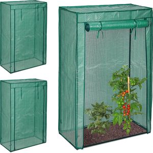Relaxdays 3x tomatenkas PE - 150x100x50 cm - tuinkas tomaten - foliekas - serre - kweekkas