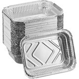 Relaxdays aluminium bakjes bbq - set van 50 - alu bakjes - kapsalonbakjes - lekbakjes