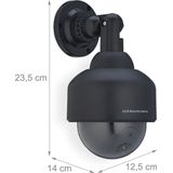Relaxdays dummy dome camera - knipperend led-licht - binnen - buiten - nep beveiligingscamera