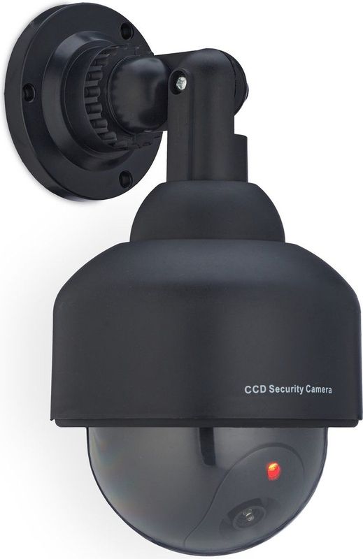 Relaxdays dummy dome camera - knipperend led-licht - binnen - buiten - nep beveiligingscamera