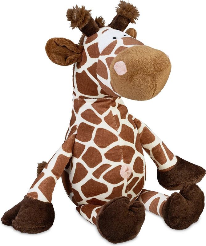 Deurstoppers - Bruin - Deurstopper Giraf - 26 x 25 x 23 cm - Stof - Zandvulling