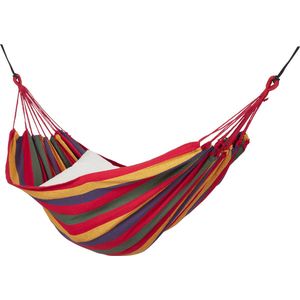 Relaxdays hangmat 150 kg - buiten - opvouwbaar - draagbaar - tuin - reishangmat kleurrijk