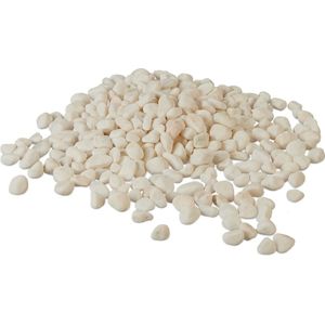 Relaxdays witte kiezelstenen, 5 kg, deco stenen, sierstenen, 5-15 mm, voor tuin, perkjes, plantenbakken, siergrind, wit