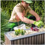 Relaxdays - Marmorkies, 5kg, Dekosteine, 25 - 40mm, Kieselsteine, Gartenkiesel, Beet, Blumentopf, Grab, Zierkies, weiß