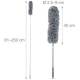 Plumeau - Grijs - Polyester - XXL Telescoopsteel