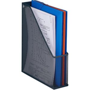 Relaxdays tijdschriftencassette A4 - mesh - 31,5 x 7,5 x 25 cm - kantoor - metaal