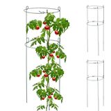 Relaxdays plantensteun set van 3 - rond - 76 cm - klimsteun planten - tuin - tomaten