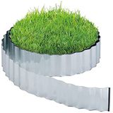 Relaxdays tuinrand - 12 meter - 16 cm hoog - perkrand - gazonrand - zilver