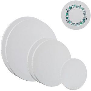 Relaxdays Schildersdoek - set van 6 - Leeg Doek - 3 Groottes - Schildergerei - Katoen