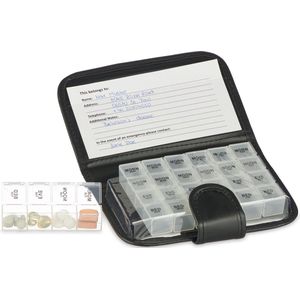 Relaxdays pillendoosje 7 dagen - medicijndoosje week - weekdoos medicatie - reis - klein