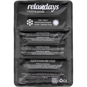 Relaxdays cool pack - 25 x 36 cm - gel kompres - herbruikbaar - zwart