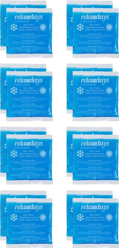 Kompressen Set - Blauw - Kunststof - 16 Stuks