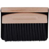 Relaxdays tafelveger met blik - hout en metaal - handvegertje - mini stoffer - magnetisch