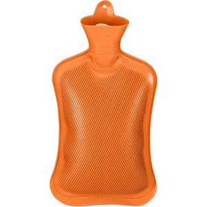 warm water kruik - 2 liter - zonder hoes - veilig - bedkruik met ribbels - schroefdop