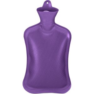 Warm Water Kruik - Paars - 2 Liter - Rubber - Bedkruik - Met Schroefdop