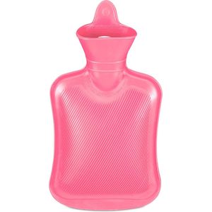 Warmwaterkruik - Roze - Rubber - 1 Liter