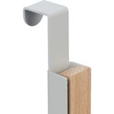 Relaxdays inklapbare deurhaak - deurkapstok - 6 inkepingen - deur organizer - grijs