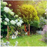 Relaxdays plantenklimrek hout, uitschuifbaar, tot 185 cm, plantensteun klimplanten, vrijstaand, tuin & balkon, natuur