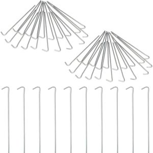 Relaxdays tentharingen set van 50, haringen voor tent, camping etc., zachte & middelharde bodems, staal, 22 cm, zilver