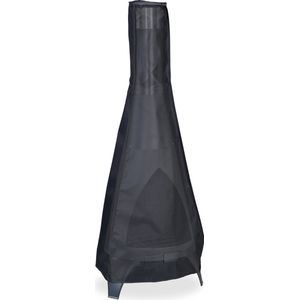 Relaxdays Terraskachel beschermhoes - 120 x 44 cm - waterdicht - 420D polyester en pvc - zwart