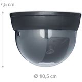 Relaxdays dummy dome camera - set van 3 - met led - binnen - buiten - nep bewakingscamera