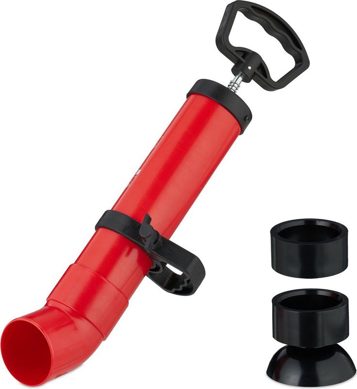 Ontstopper - Zwart - Rood - Kunststof - 2 Opzetstukken