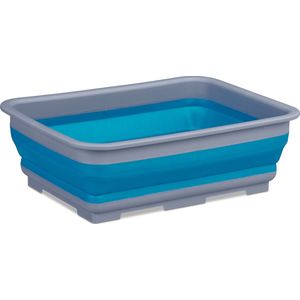 Relaxdays afwasteil opvouwbaar - 7 liter - afwasbak camping - voetenbad - waskom plastic