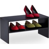 Schoenenrek - Hout - Zwart - 5 Planken